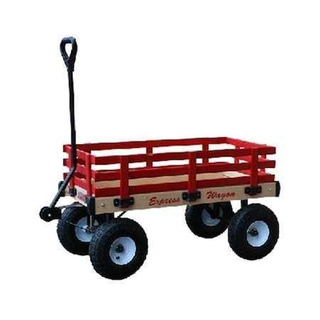 Millside Industries Millside Industries HDW 20 in. x 38 in. Classic All Wood Express Wagon with 4 in. x 10 in. Tire HDW